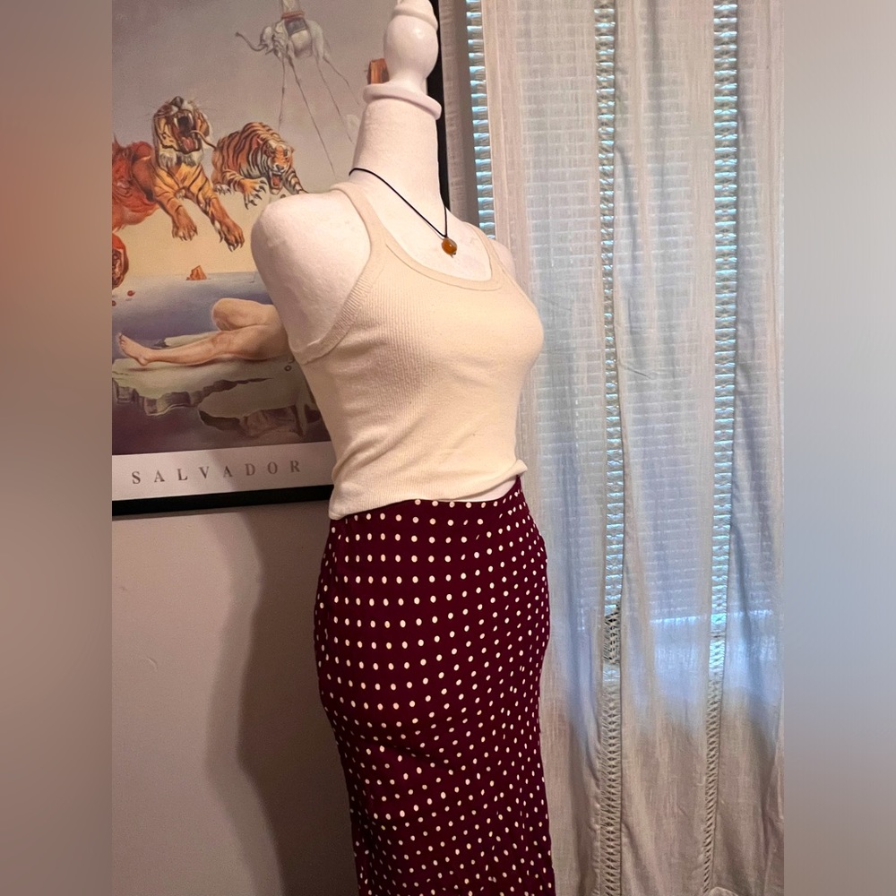 Mango Polka Dot Midi Skirt